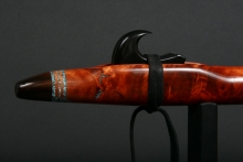 Boxelder Burl Native American Flute, Hitzaz, Low E-4, #D14L